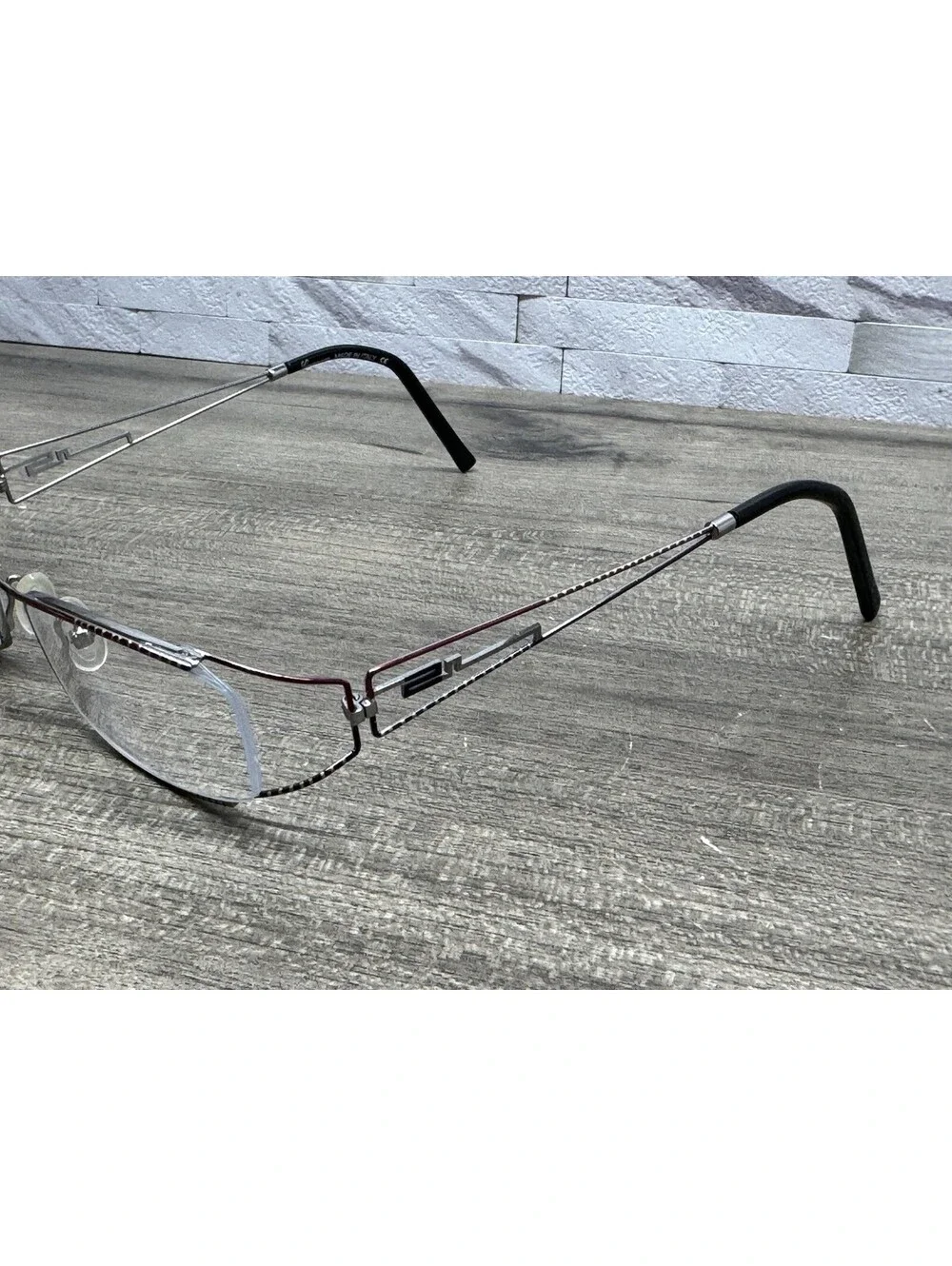 RARE Casanova Designer Eyeglasses Italy LC-58 C-02 Red Silver Frames Only 51[]18